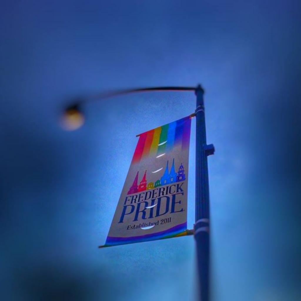 Frederick Pride Banner on lamppost