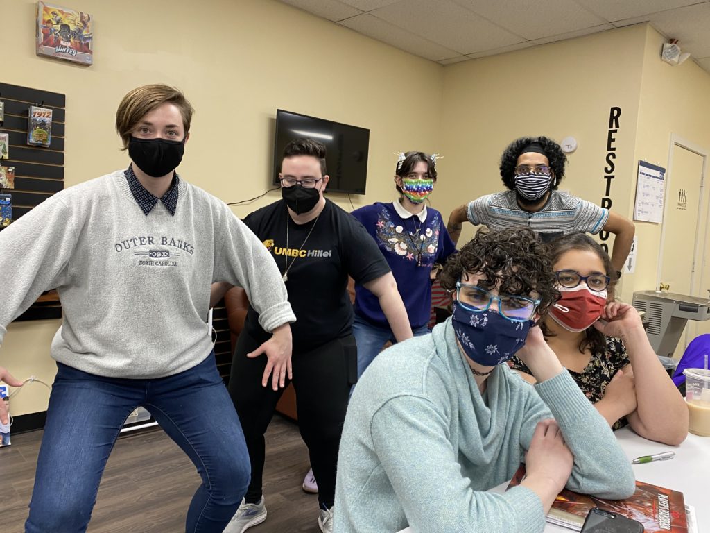 Frederick center team wearing masks and posing