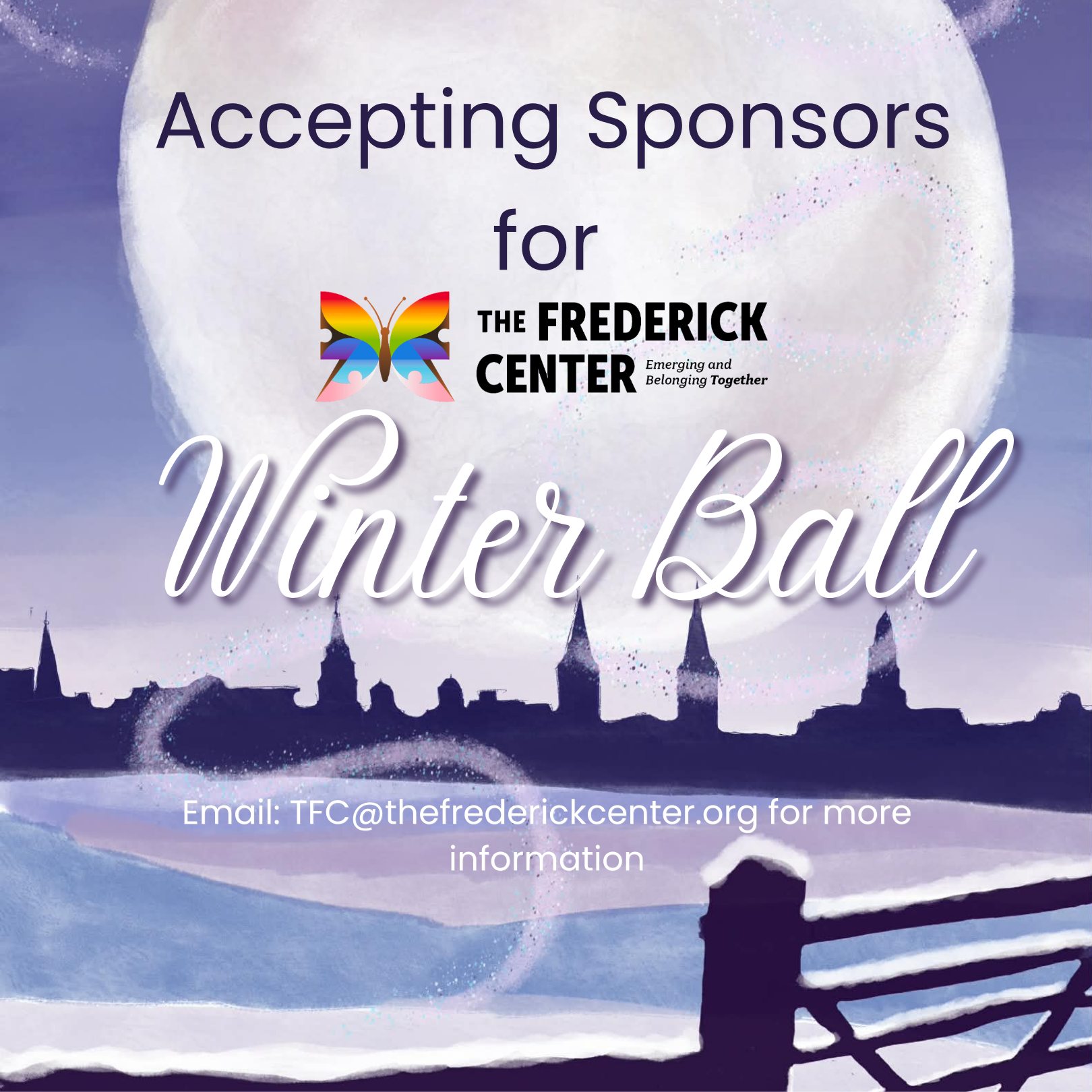 Accepting sponsors for The Frederick Center Winter Ball